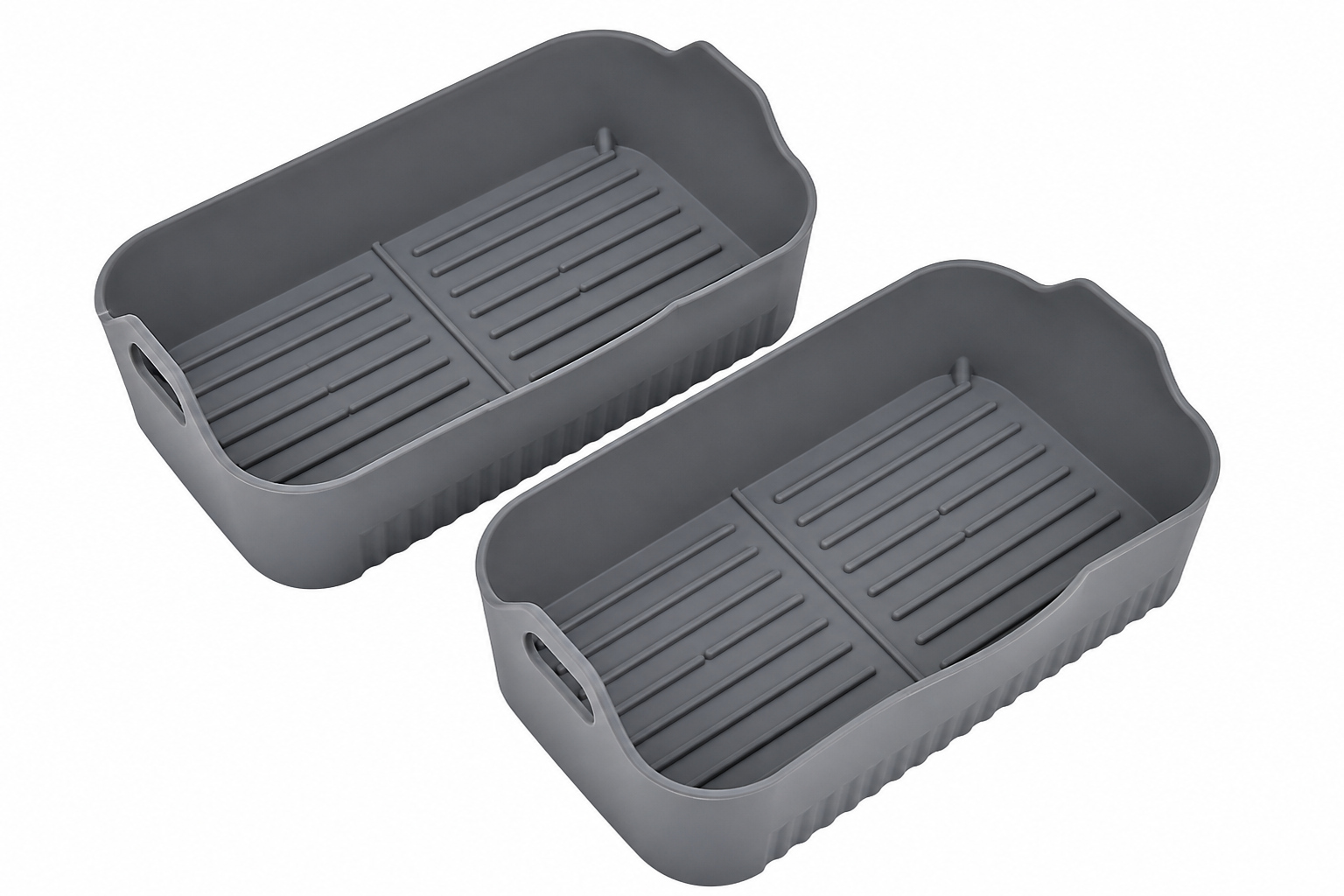Lot de 2 moules silicone pour Air Fryer double zone