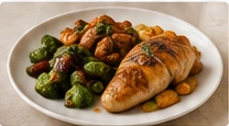 Repas complet avec protéine et accompagnement