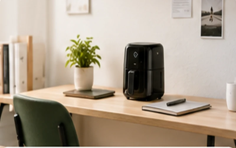 Petit Air Fryer compact sur un bureau