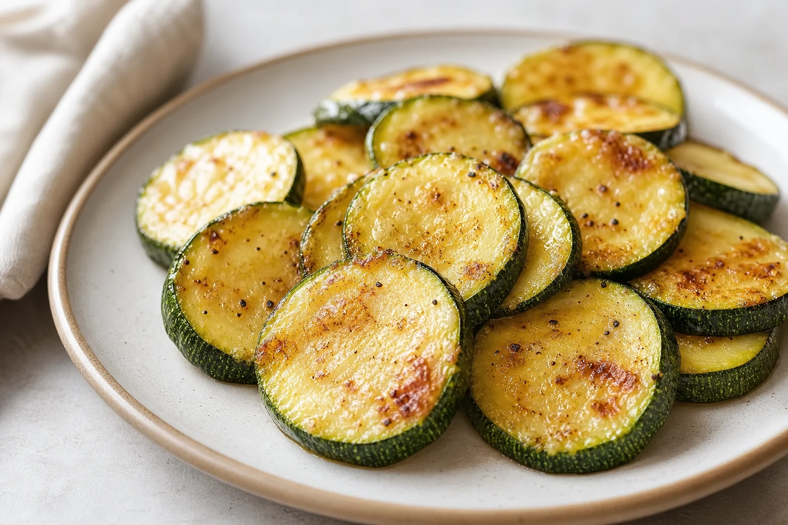 Courgettes dorées présentées de trois quarts