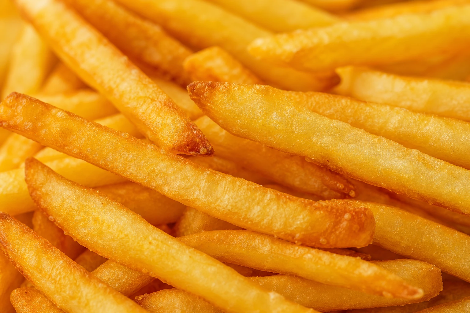 Détail de la croûte croustillante des frites