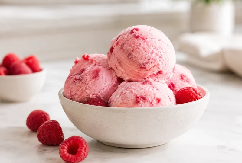 Dessert glacé aux fruits rouges