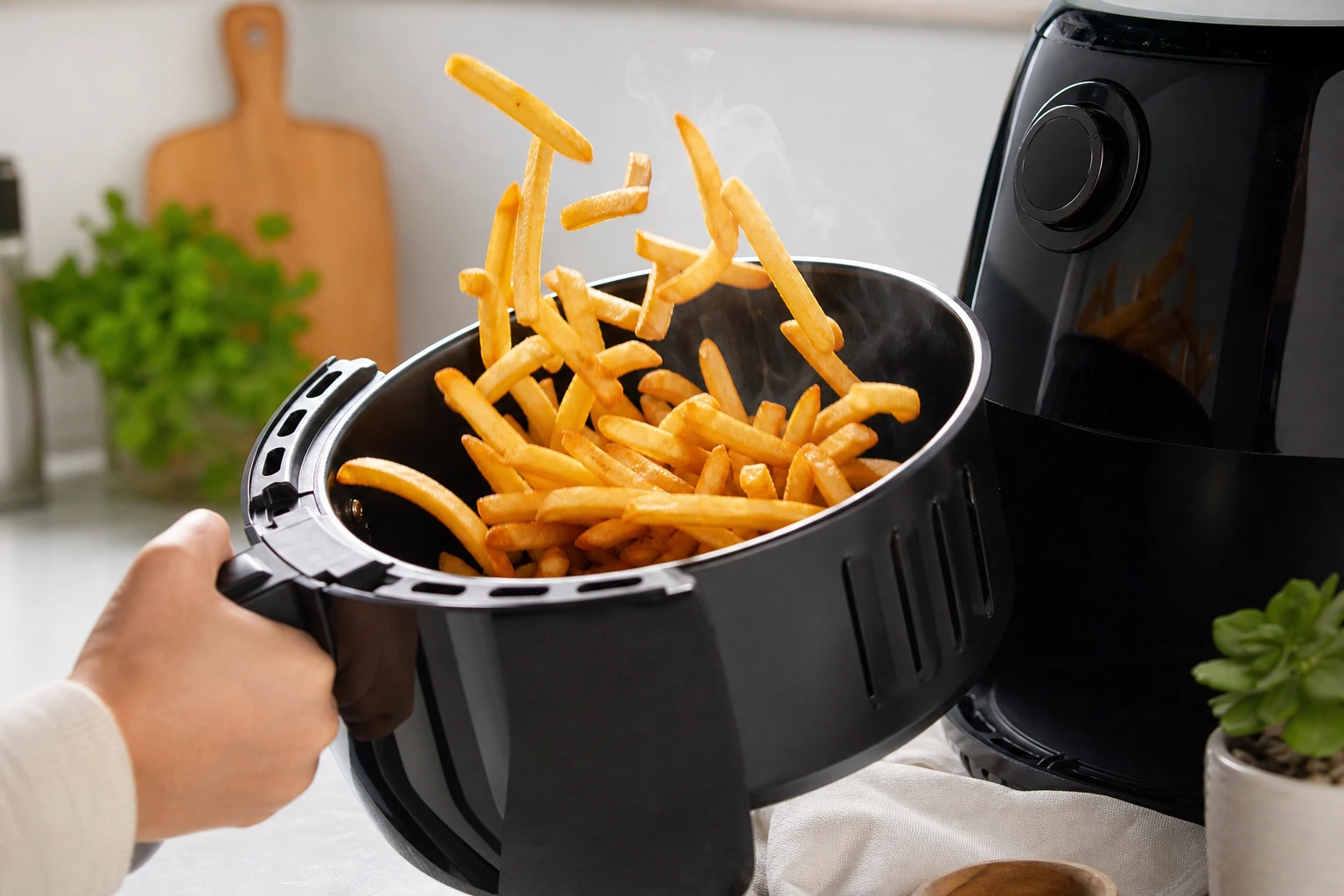 Frites en cuisson dans l'Air Fryer