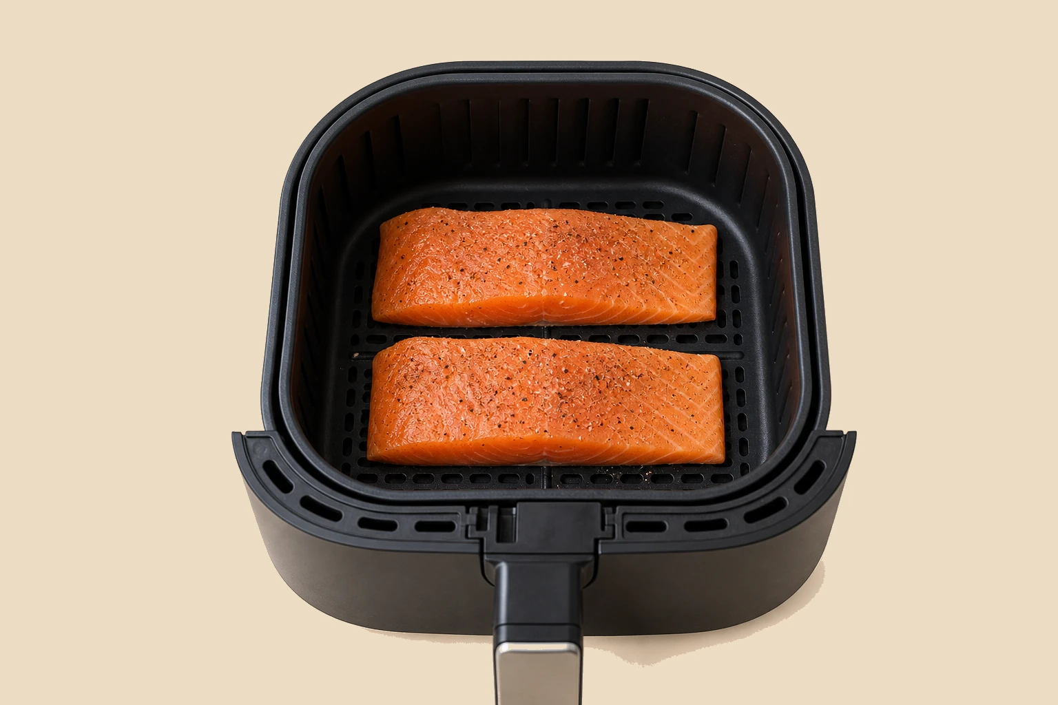Saumon dans le panier de l'Air Fryer